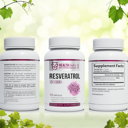 New Brand Health Supplement Brand Label Design Design by m.art.designs