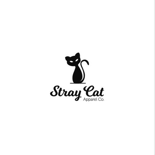 Logo for Stray Cat Apparel Co. - Clothing brand that donates 100% to saving cats! Design by Mirza Yaumil