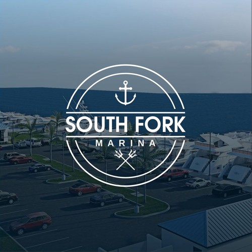 Design logo for newest and greatest mega-yacht marina in yachting capital of world.  Onward work. Design by Kharis.id