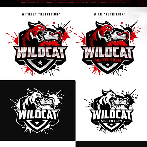 Logo design for Wildcat Supplements. Design by Dexterous™