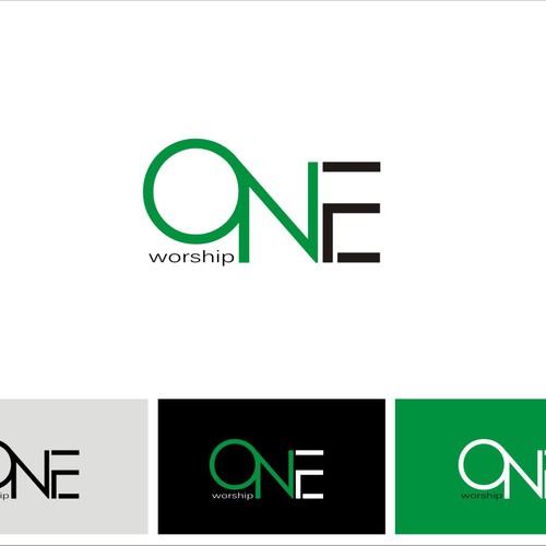 logo for ONE Worship Design by Debyvissatria