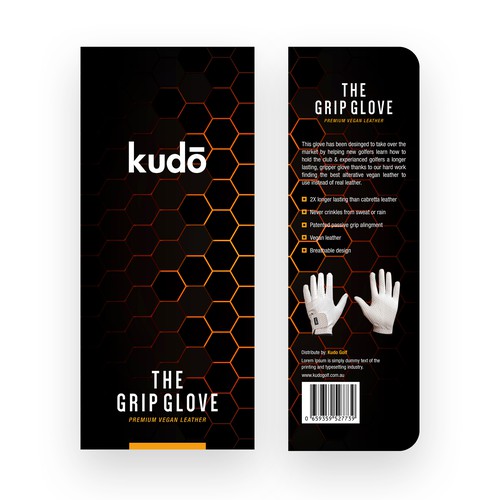Modern Golf glove packaging contest! Design by Shreya007⭐
