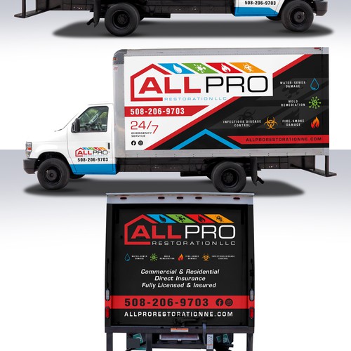 New vehicle Wrap for a Restoration truck Diseño de Duha™