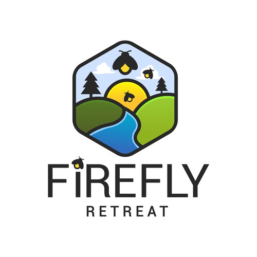 Firefly Retreat. Fun logo inspiring families to explore the outdoors! Design von MarcusMark