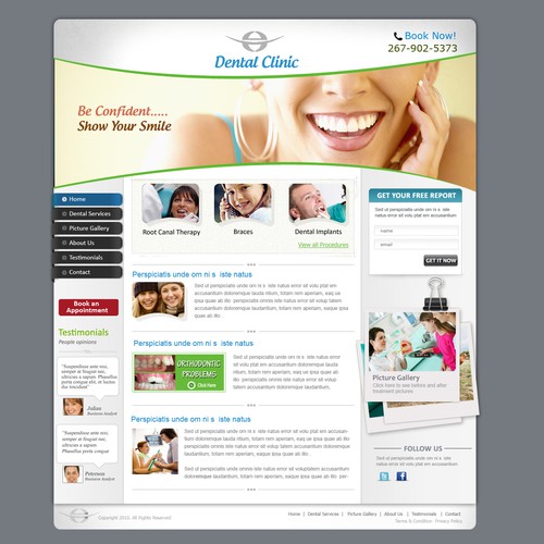 Dental Website Template | Web page design contest