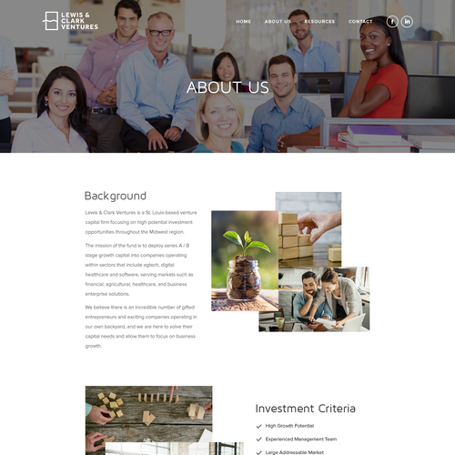 Create a modern Word Press theme design for Lewis & Clark Ventures Design by Obizzy
