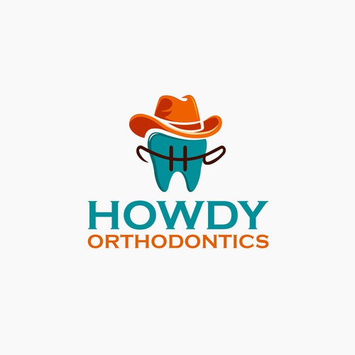 ISO fun, youthful, western themed logo for an orthodontic dental practice in the suburbs Design by Ovita ✏️