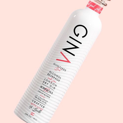 GINA - Low alcohol & calories gin Design by taras m