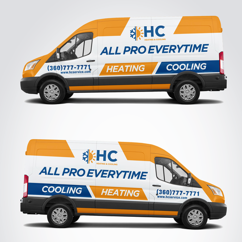 Design a Heating and Cooling Co Wrap in Orange Design by DuhaCreative