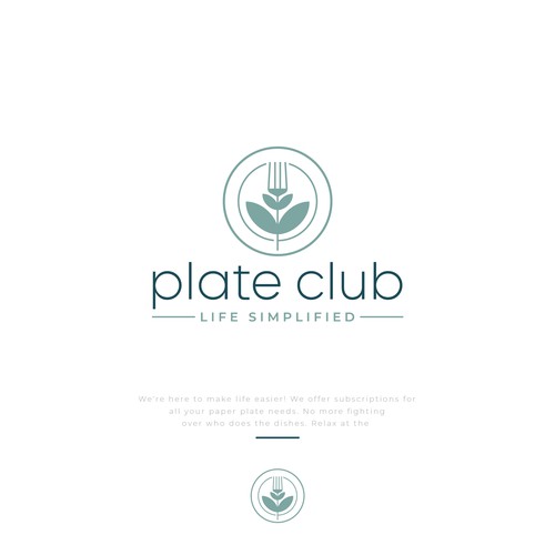 "I created the first paper plate subscription company logo!" - Your next claim to fame Design by D Better Design