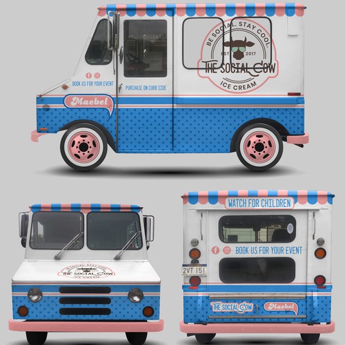 Designs | Vintage Ice Cream Truck Wrap | Car, truck or van wrap contest