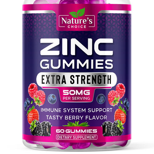 Tasty Zinc Gummies design needed for Nature's Choice Design by ZAKIGRAPH ®