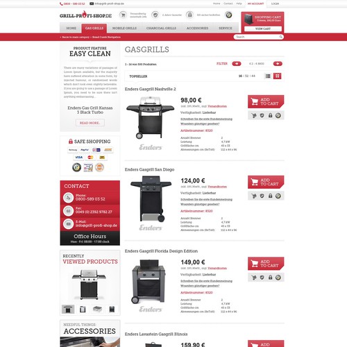 Online-Shop Design: New design for grill-profi-shop.de デザイン by Ananya Roy