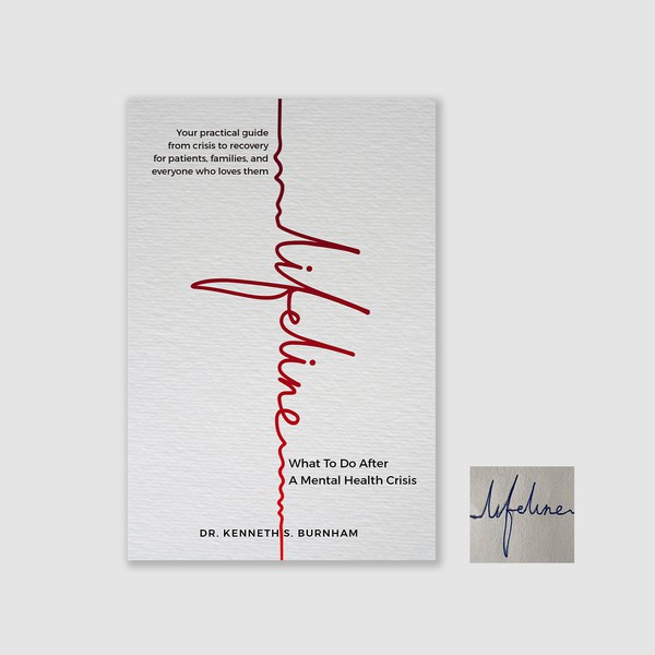 Mental Health Book Cover – Typographic Lifeline & Action‑First Visual Hook