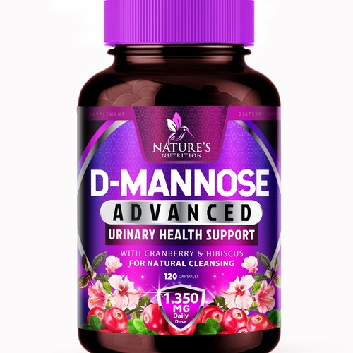 Colorful D-Mannose Design Needed for Nature's Nutrition Design von agooshe