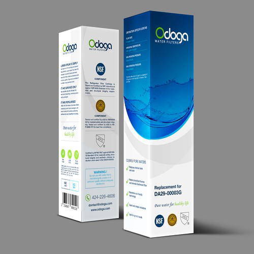 Looking for modern & luxurious redesign of water filter packaging Design by UniqueHub