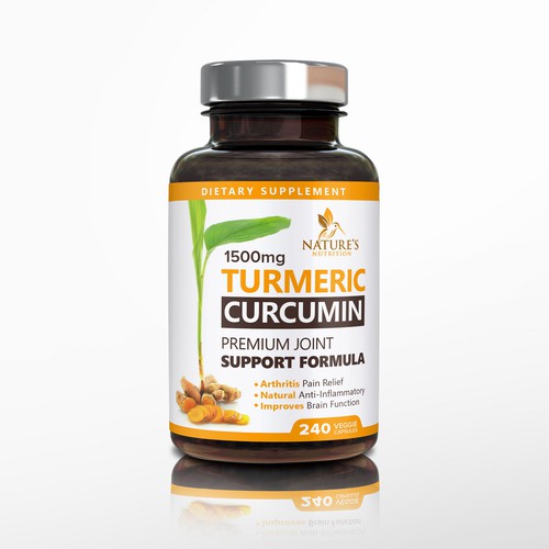 Nature's Nutrition needs a "beautiful label" for its Turmeric Extract bottle Design by DesignSBS