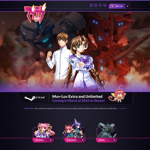 Create a Homepage Design for Japanese Visual Novel Muv-Luv! Design by Floating Baron