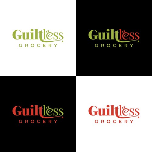 Simple Guiltless Grocery logo for healthy e-commerce store Design by saki-lapuff