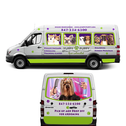 Car Wrap! Make our doggie daycare van the talk of the town! | Car ...