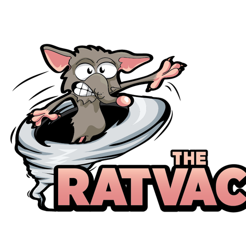 cartoon vacuum rat trap logo Logo design contest