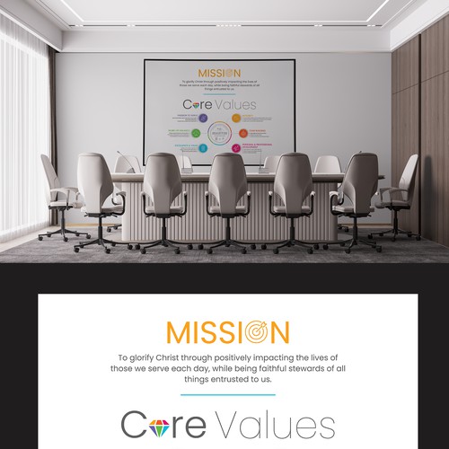 Mission Statement & Core Values Infographic Diseño de dezignedge*