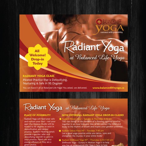 postcard or flyer for Balanced Life Yoga Design by rumster