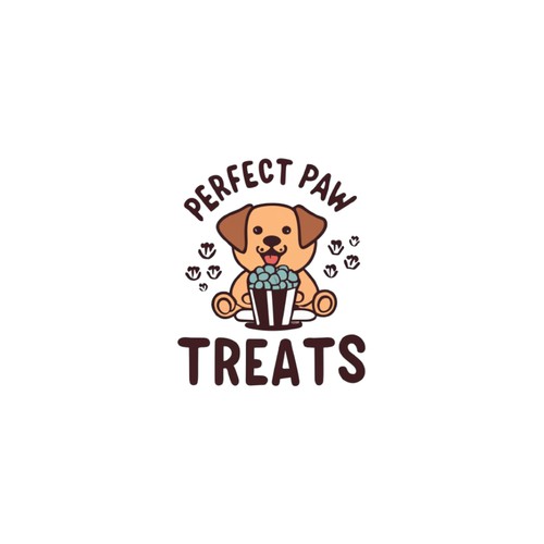 Perfect Paw Treats Modern & Vibrant Happy Logo Diseño de ap79