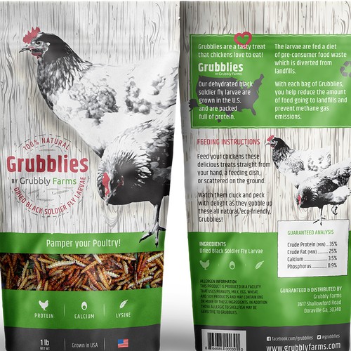 Awesome package needed for pet chicken treats! Design réalisé par markomavric