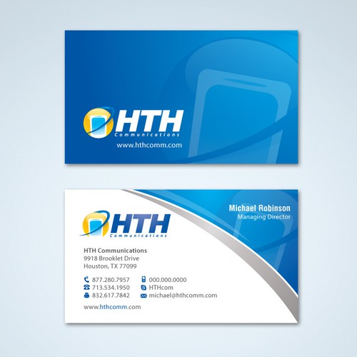 Business Card for HTH Communications Design by Tcmenk