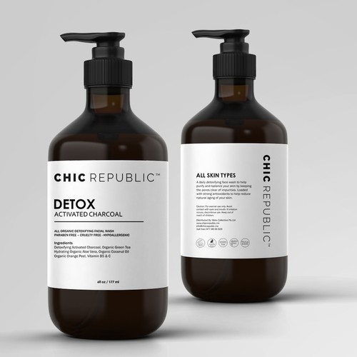 Cool Edgy Label for Face Wash Diseño de Localsdesign