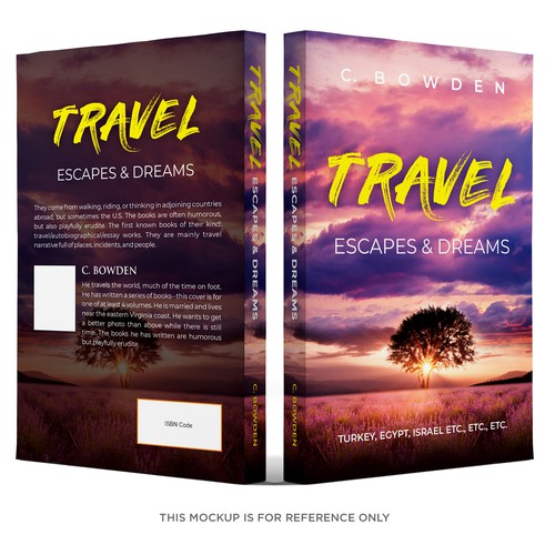 Cover for a travel/autobiography/brief essay book Design by Shreya007⭐