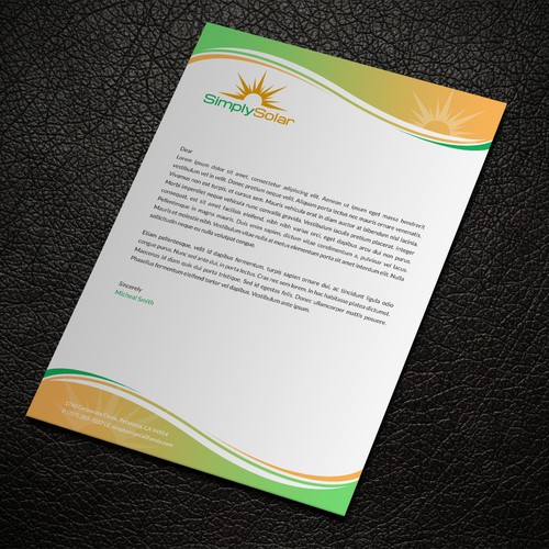 "Renewable Energy Company Letterhead" Design by ™SF_Design™