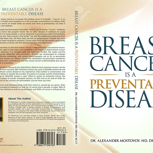 Create a catchy book cover for Breast Cancer Is A Preventable Disease Design by Cover Belle