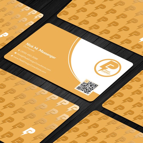 Modern Business Card Design for Electric Energy and Solar Company Design by Brandmaker artist