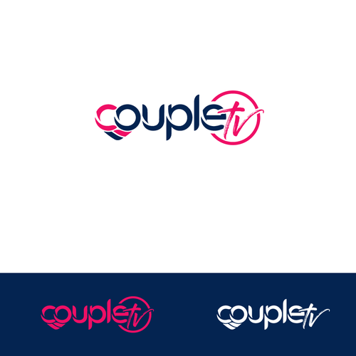 Couple.tv - Dating game show logo. Fun and entertaining. Diseño de Sufiyanbeyg™