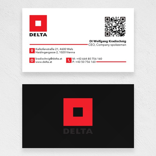 Diseño de DELTA Business Card Relaunch de PNX Graphics