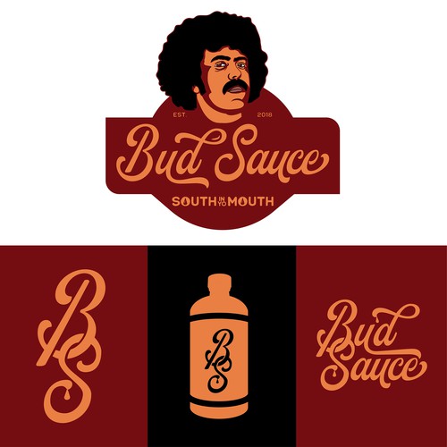 Powerful and eye catching BBQ sauce logo Design by Sawce Design Co.