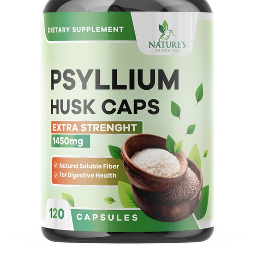 Natural Psyllium Husk Capsules Design needed for Nature's Nutrition Design by rashedhannan