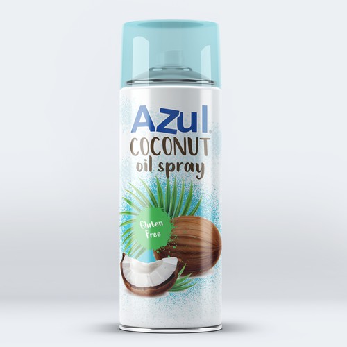 Create Product Extension for Azul Coconut Product - Azul Coconut Oil Spray Design por _fra_