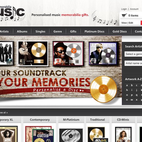 New banner ad wanted for Memorabilia 4 Music Diseño de Underrated Genius