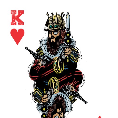 We want your artistic take on the King of Hearts playing card Design por Judgestorm