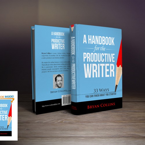 Create a book cover for my handbook for writers Design by ianskey