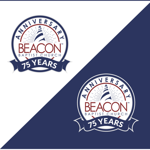 Beacon Baptist Church 75th anniversary logo Design by R_98™