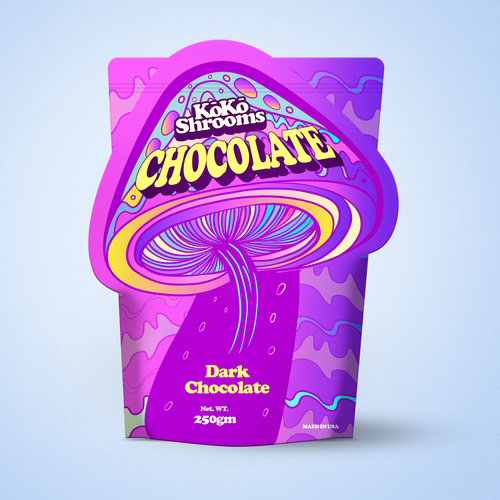 psychedelic mushroom shaped chocolate Design by Design Studio72