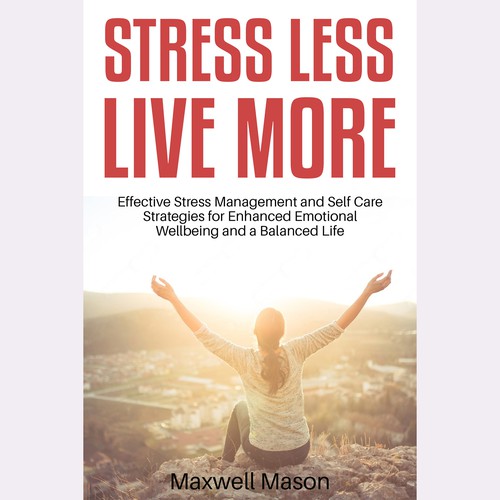 Book cover design to appeal to busy people who want to find a way to deal with stress. Design by MS_99