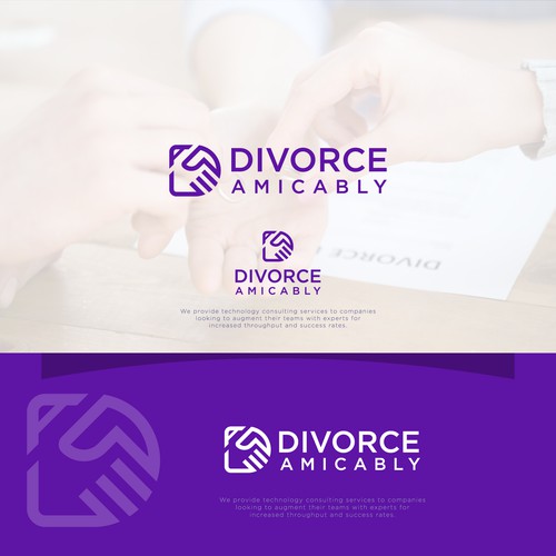 Logo for a new, healthy way for reasonable people to divorce Design by Megades!gn