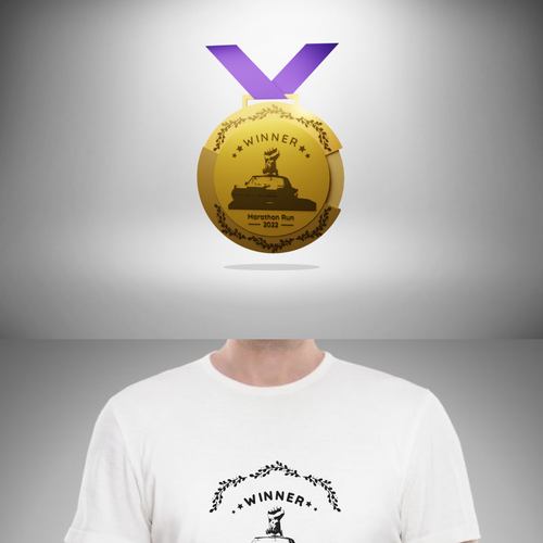 marathon medal Design by GraphicHunter