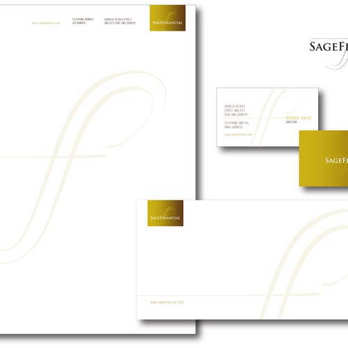 Create the next logo and business card for Sage Financial LLC デザイン by Dezignstore