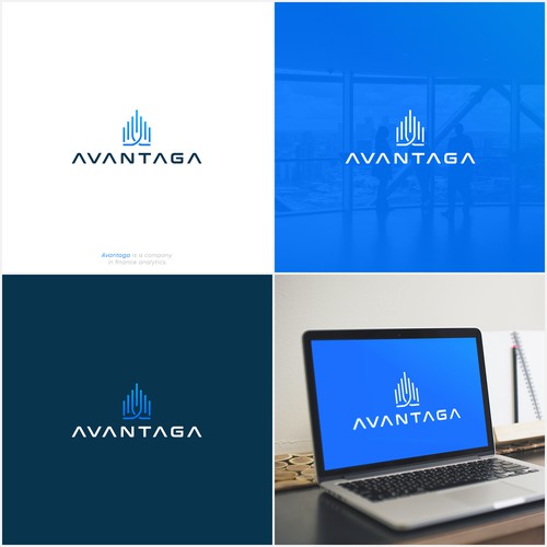 Strong logo for Avantaga, esperanto for Advantageous Réalisé par pleesiyo